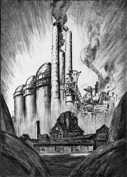 Günther J.: Industrie, Radierung (1925)